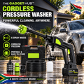The Gadget Hub™ Cordless Pressure Washer - 6 Spray Modes, Cordless Freedom, Portable Storage Case